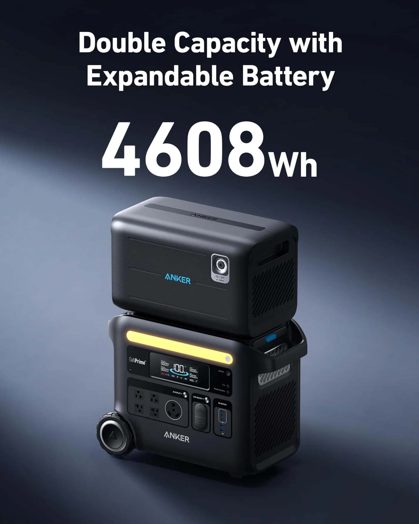 Anker SOLIX F2600 Portable Power Station | 2560Wh | 2400W | 1000W Solar Input