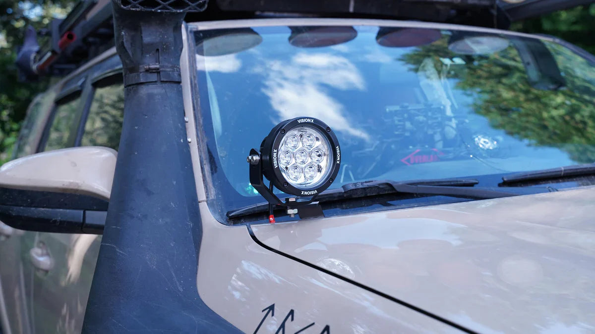 VisionX 2010-2023 Toyota 4-Runner A-Pillar Mounts with 4.7" CG2 Light Cannon