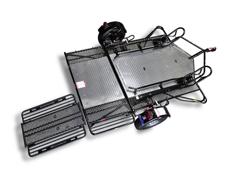 Dual Ride-Up SRL Folding Motorcycle Trailer