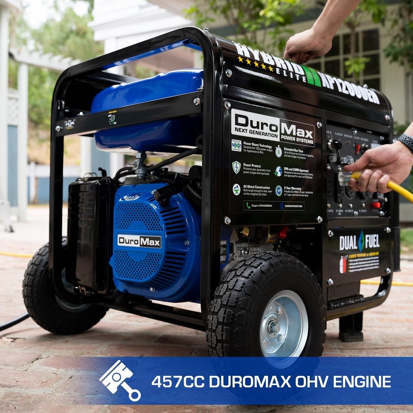 DuroMax XP12000EH Dual Fuel 9975W/12000W Portable Generator
