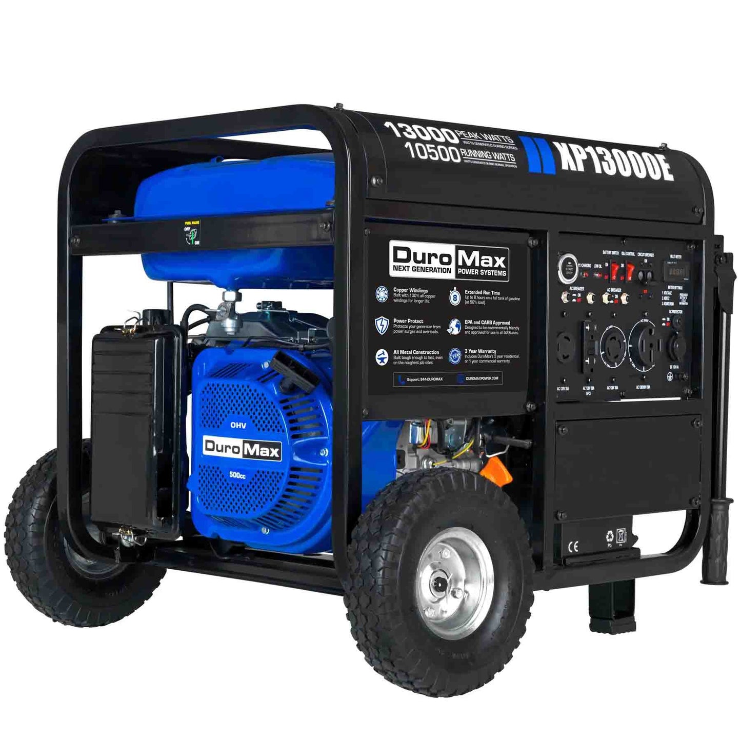 DuroMax XP13000E Gasoline 10500W/13000W Portable Generator