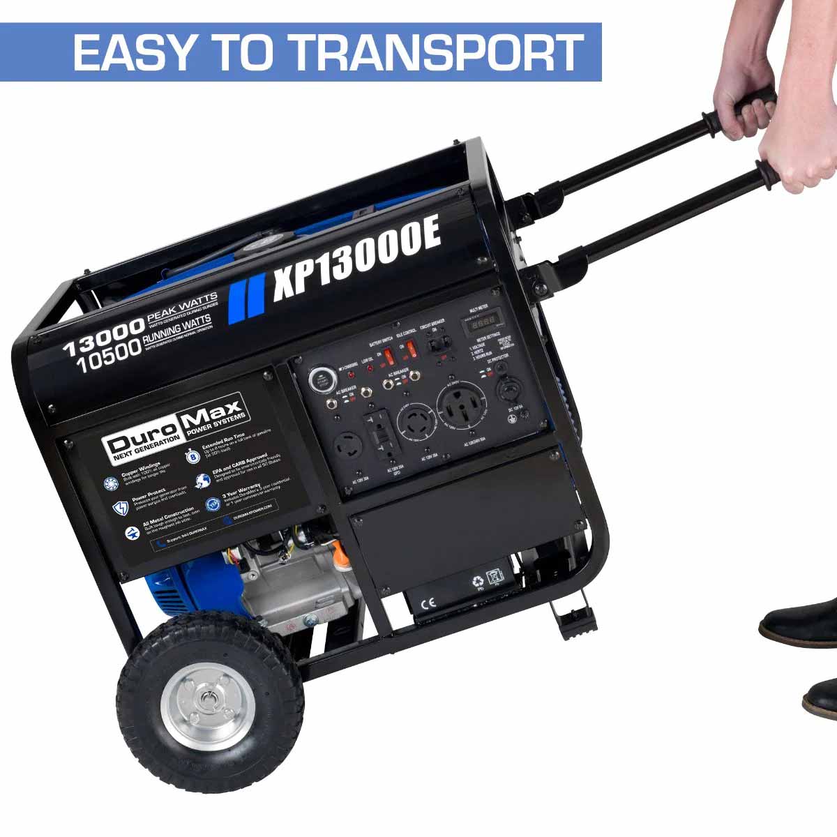 DuroMax XP13000E Gasoline 10500W/13000W Portable Generator