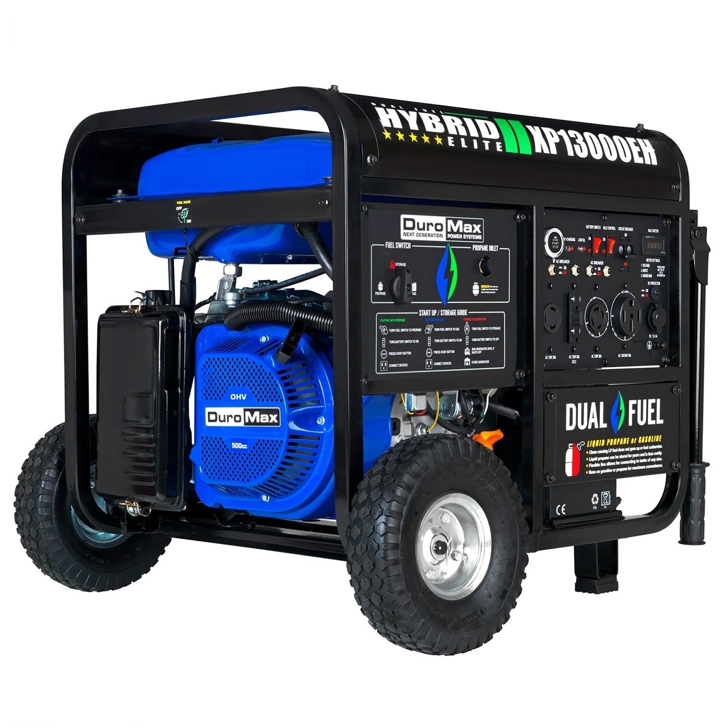 DuroMax XP13000EH Dual Fuel 10500W/13000W Portable Generator