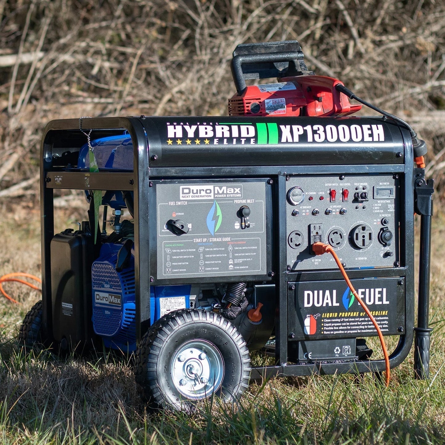 DuroMax XP13000EH Dual Fuel 10500W/13000W Portable Generator