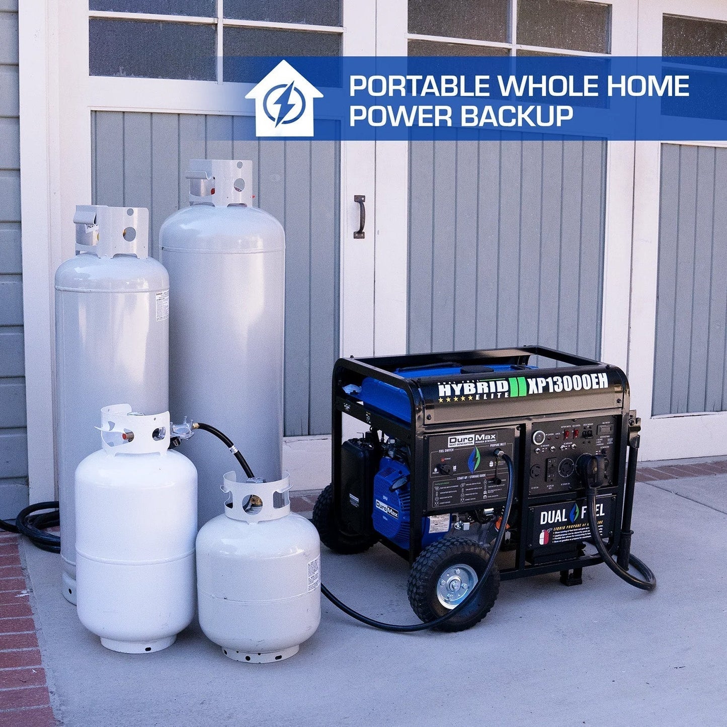 DuroMax XP13000EH Dual Fuel 10500W/13000W Portable Generator