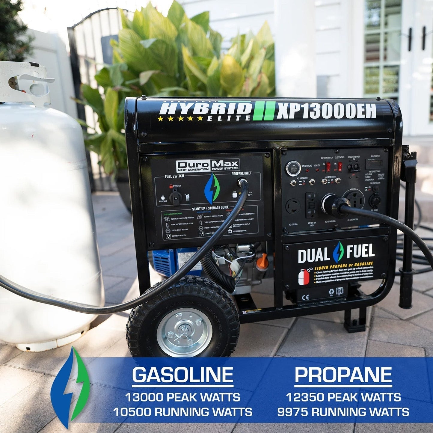DuroMax XP13000EH Dual Fuel 10500W/13000W Portable Generator