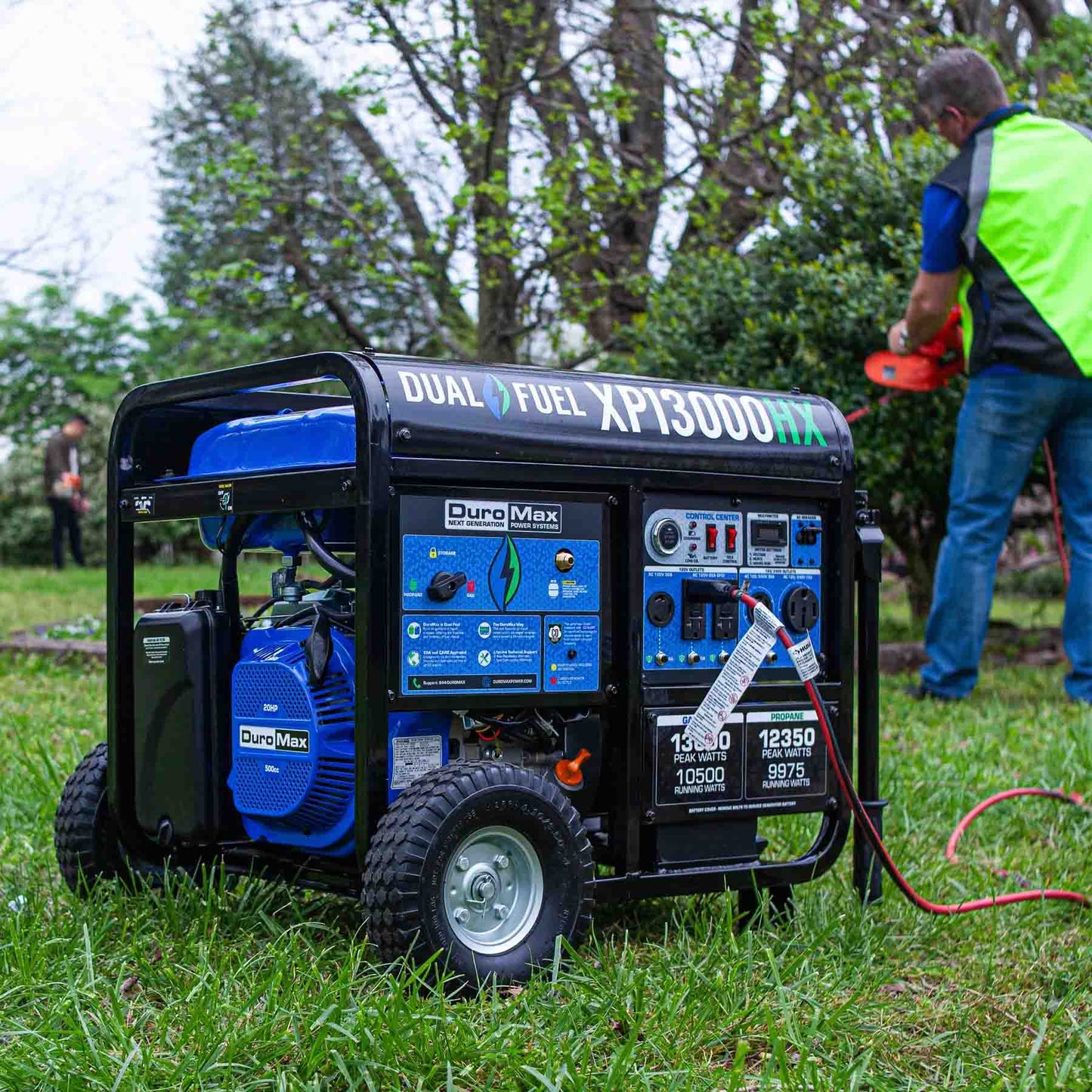 DuroMax XP13000HX Dual Fuel 10500W/13000W Portable HX Generator | CO Alert