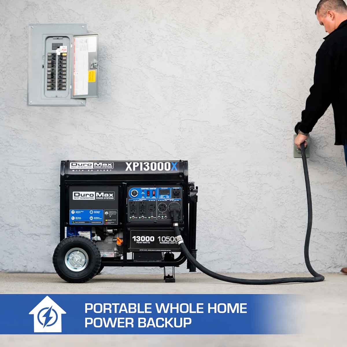 DuroMax XP13000X Gasoline 10500W/13000W Portable Generator | CO Alert