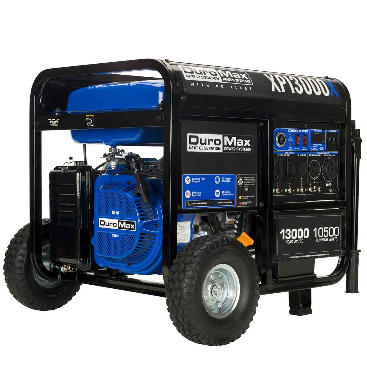 DuroMax XP13000X Gasoline 10500W/13000W Portable Generator | CO Alert