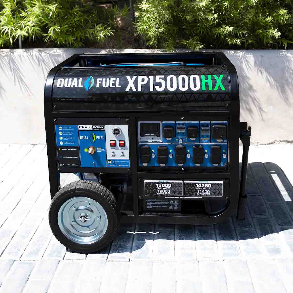 DuroMax XP15000HX Dual Fuel 12000W/15000W Portable Generator | Electric Start