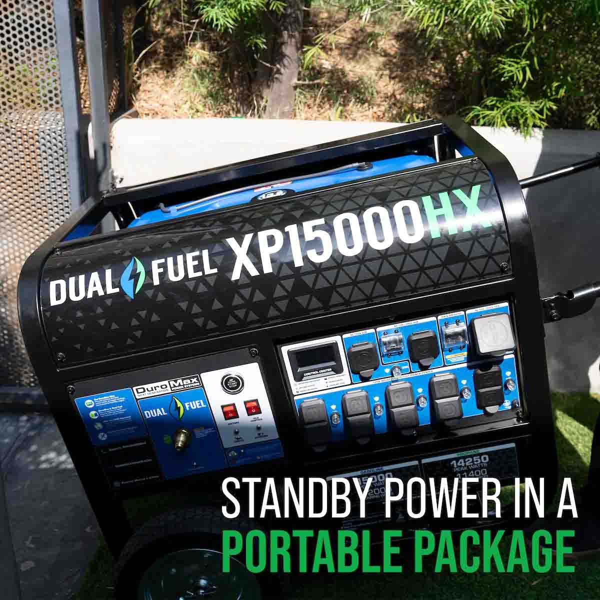 DuroMax XP15000HX Dual Fuel 12000W/15000W Portable Generator | Electric Start
