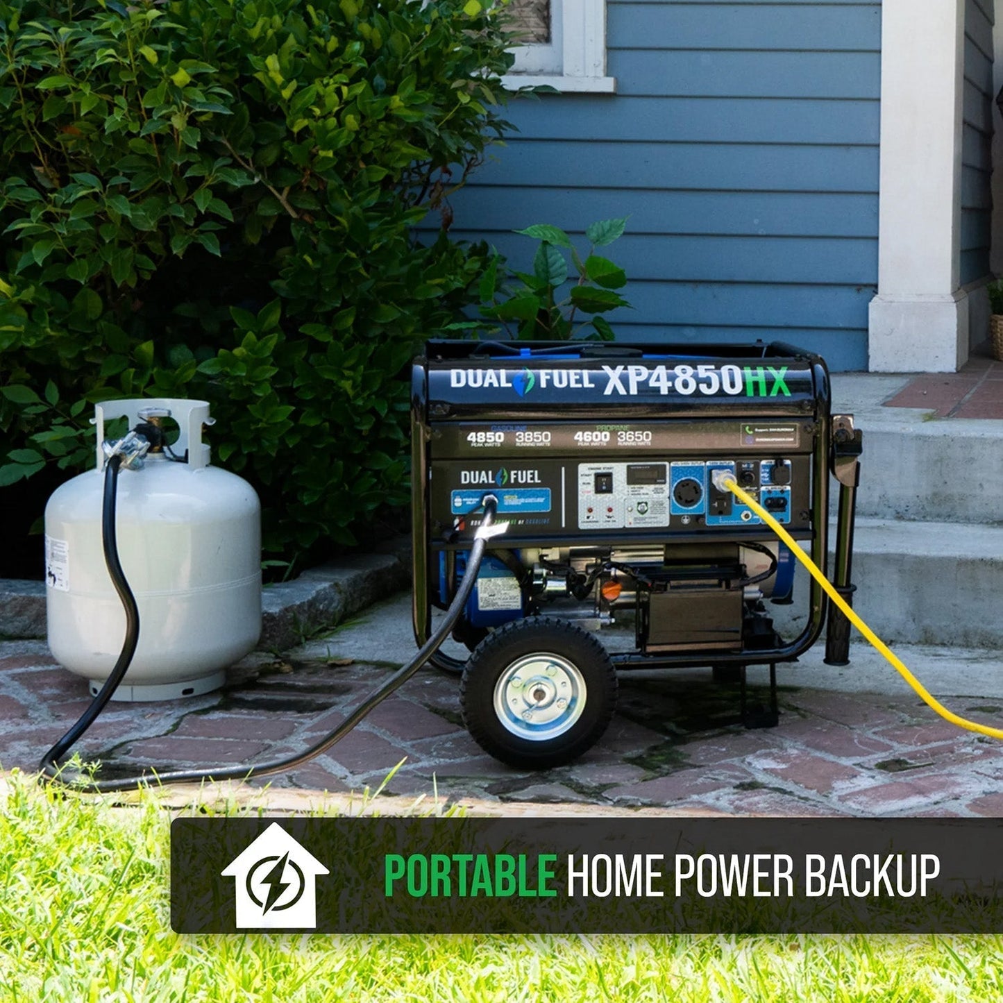 DuroMax XP4850HX Dual Fuel 3850W/4850W Portable HX Generator | CO Alert