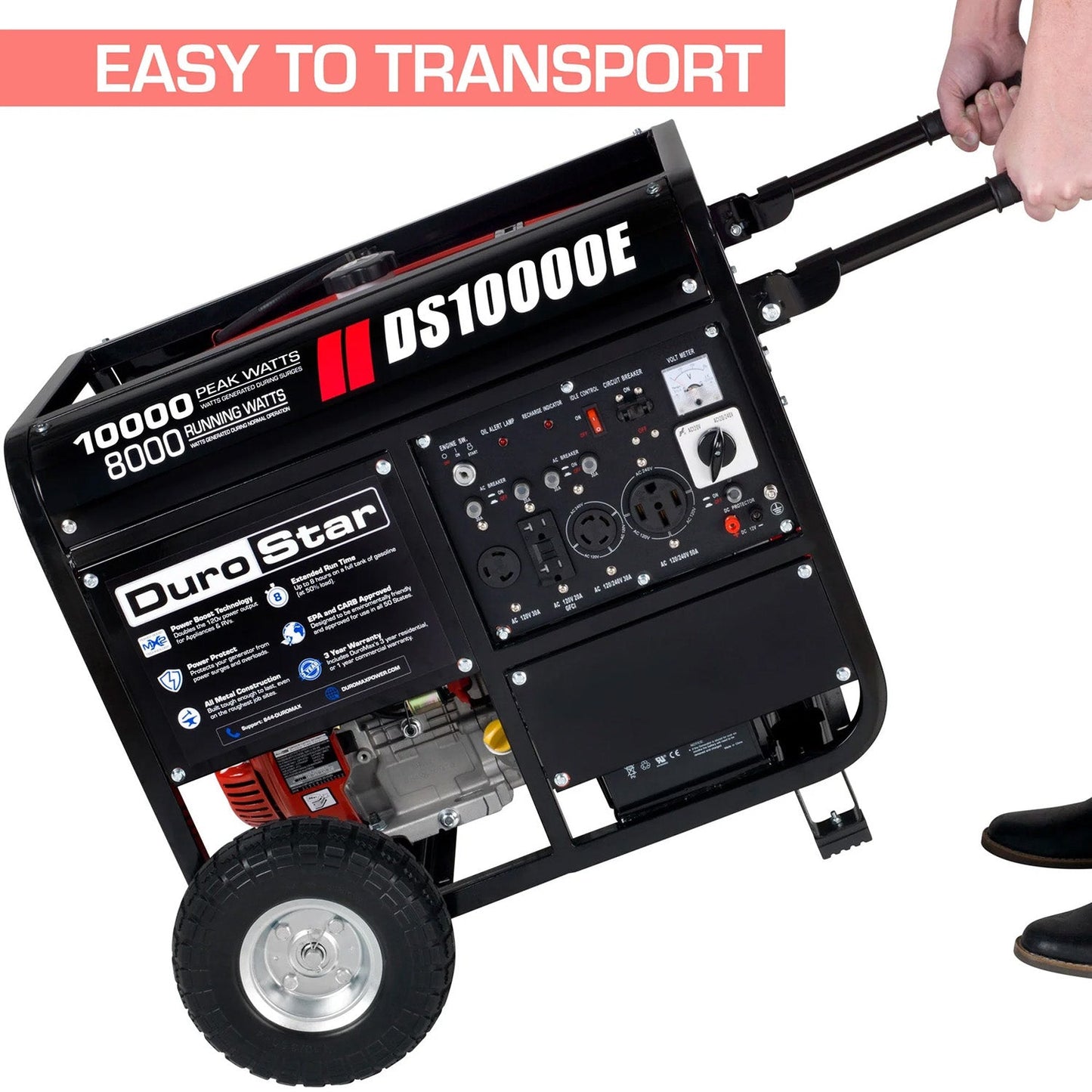 DuroStar DS10000E Gasoline 8000W/10000W Portable Generator