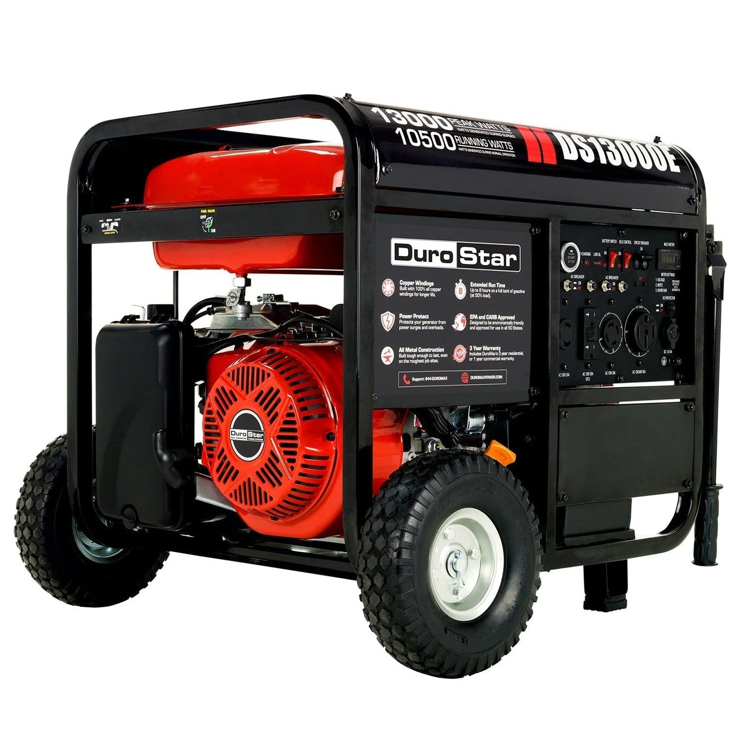 DuroStar DS13000E Gasoline 10500W/13000W Portable Generator