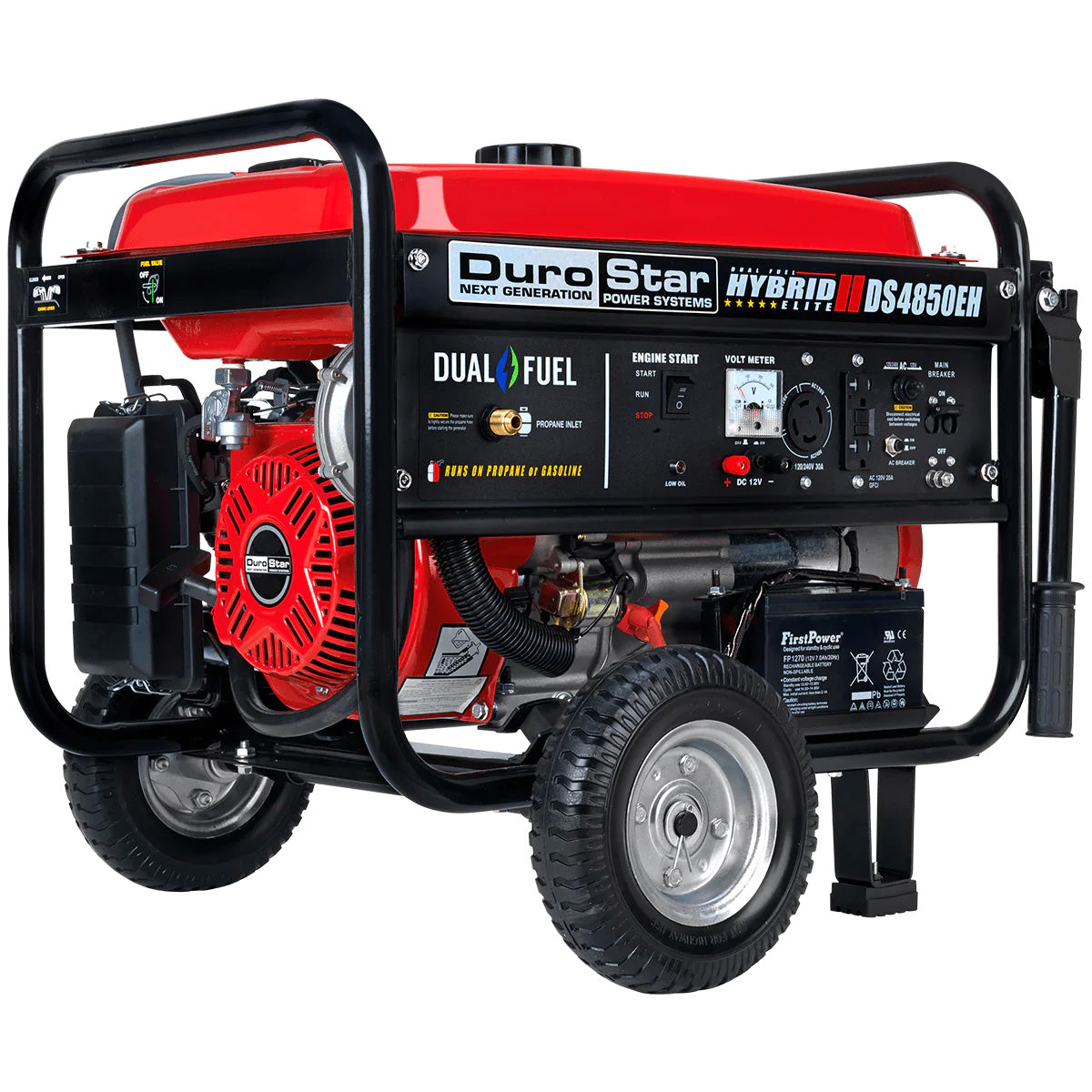 DuroStar DS4850EH Dual Fuel 3850W/4850W Portable Generator