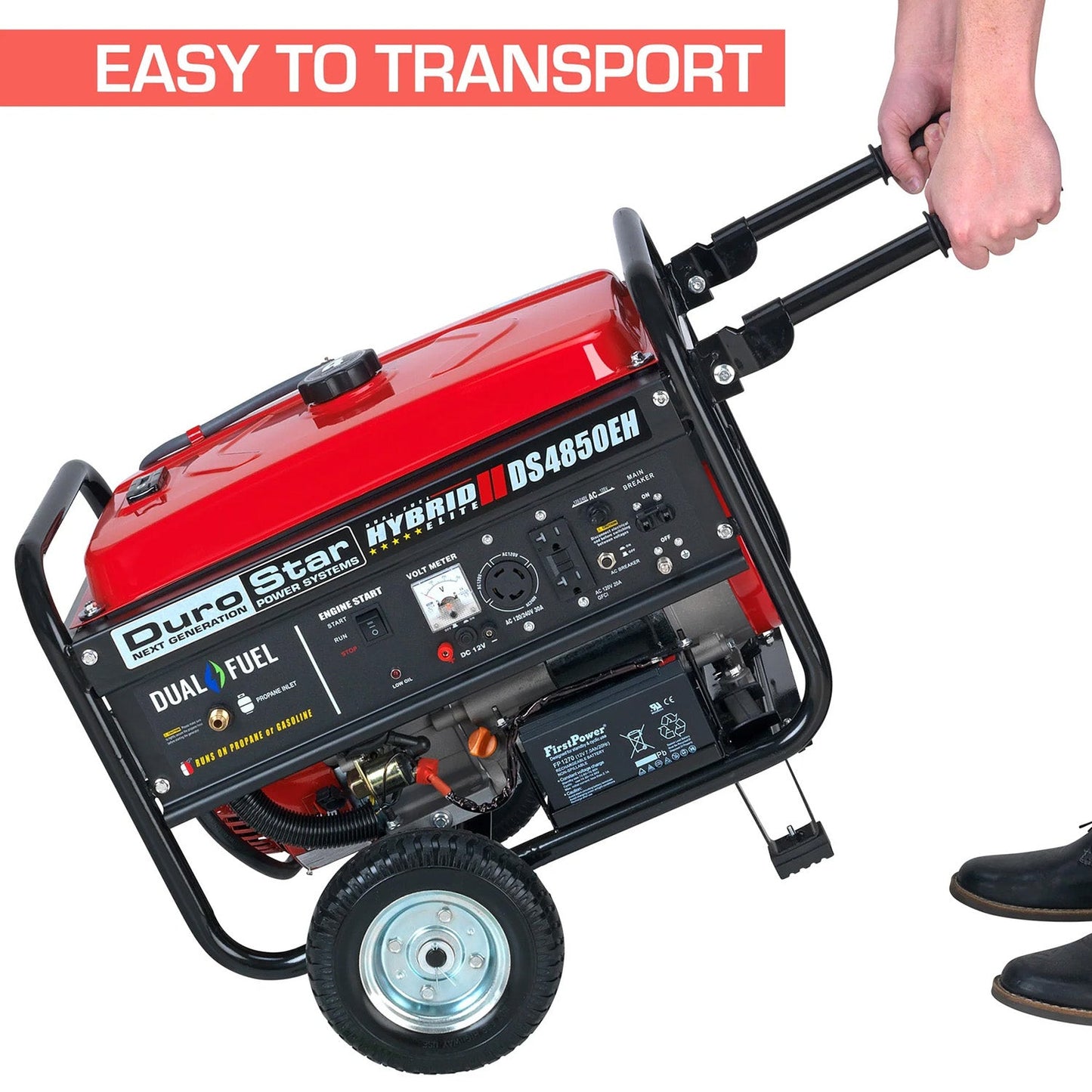 DuroStar DS4850EH Dual Fuel 3850W/4850W Portable Generator
