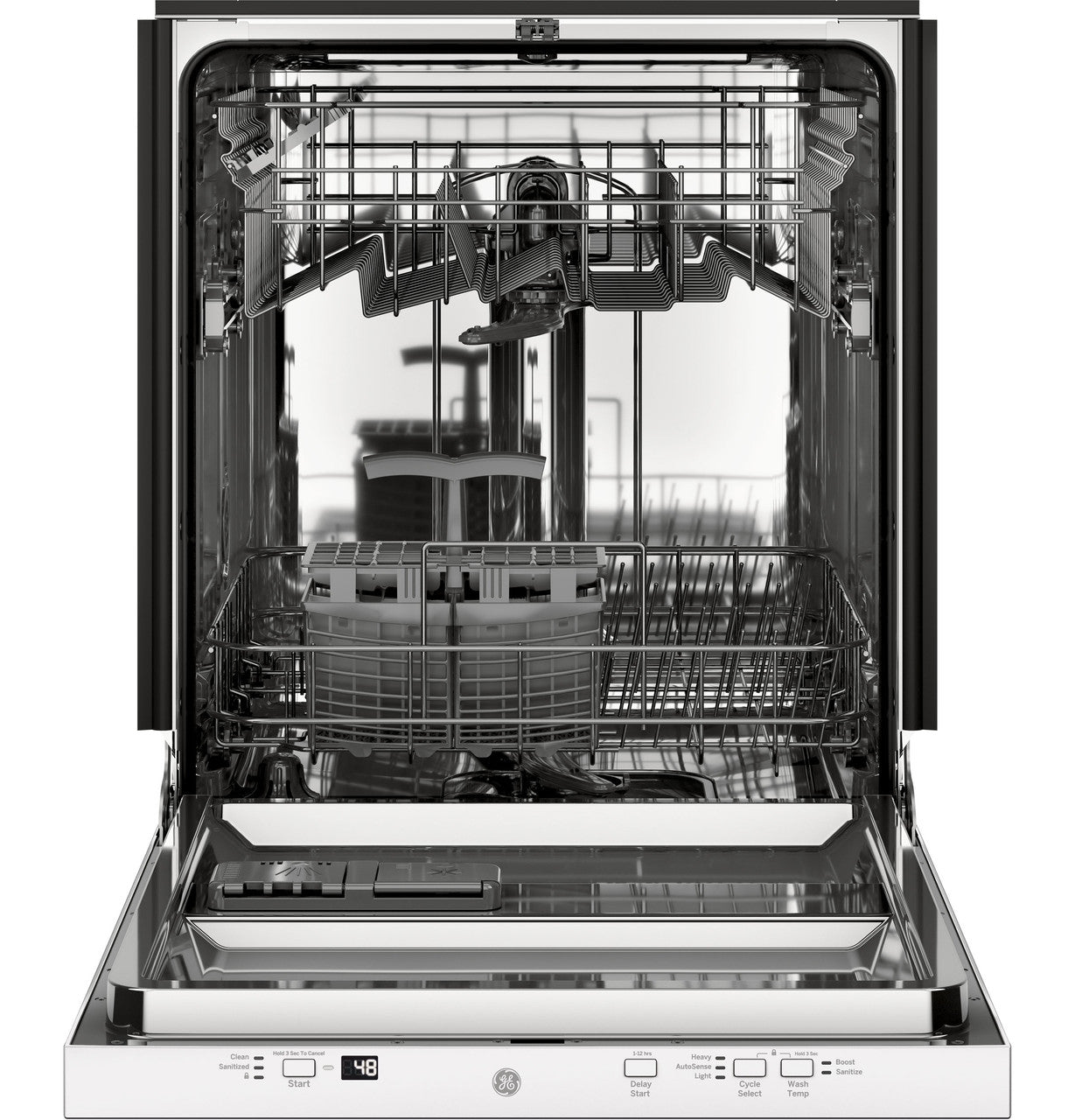 GE® ENERGY STAR® ADA Compliant Stainless Steel Interior Dishwasher with Sanitize Cycle