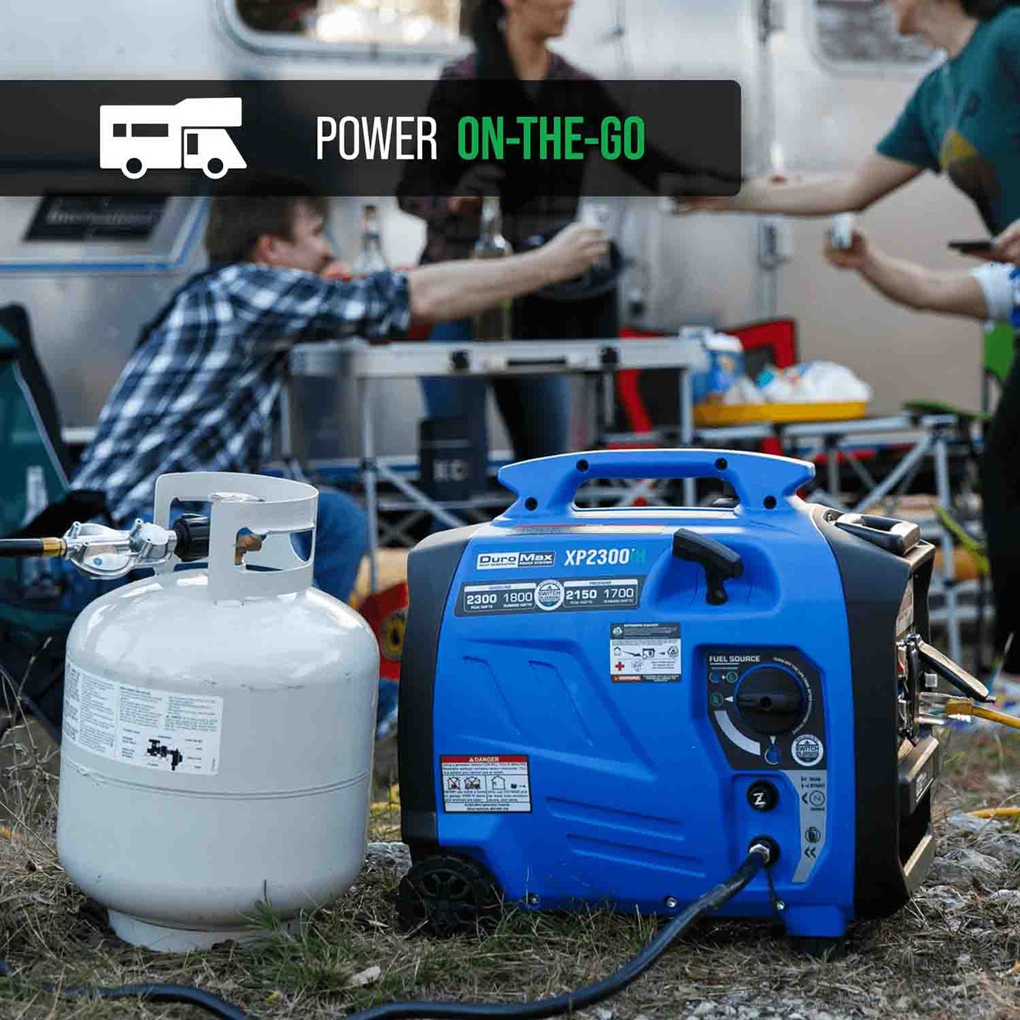 DuroMax XP2300iH Dual Fuel 1800W/2300W Portable Inverter Generator | CO Alert