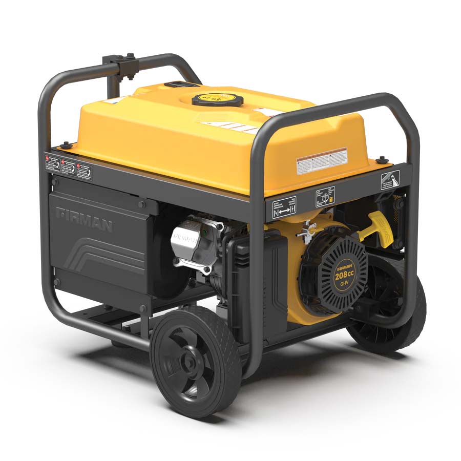 Firman P03503 Gasoline 3550W/4450W Portable Generator | Recoil Start | 120V | CO Alert