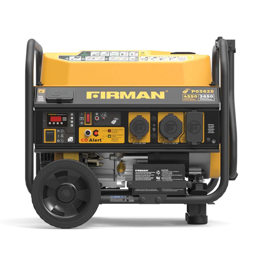 Firman P03628 Gasoline 3650W/4550W Portable Generator | Remote Start | CO Alert