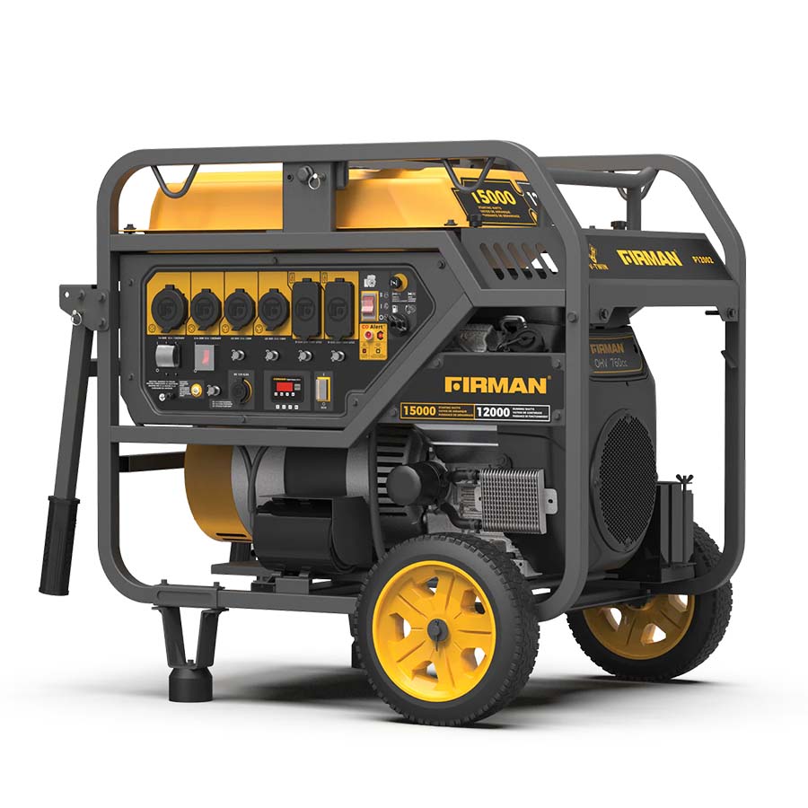Firman P12002 Gasoline 12000W/15000W Portable Generator | Electric Start | 120/240V | CO Alert