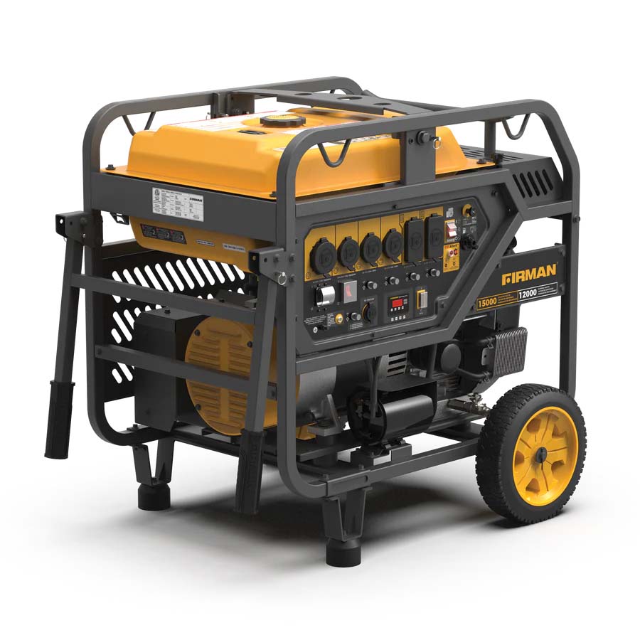 Firman P12002 Gasoline 12000W/15000W Portable Generator | Electric Start | 120/240V | CO Alert