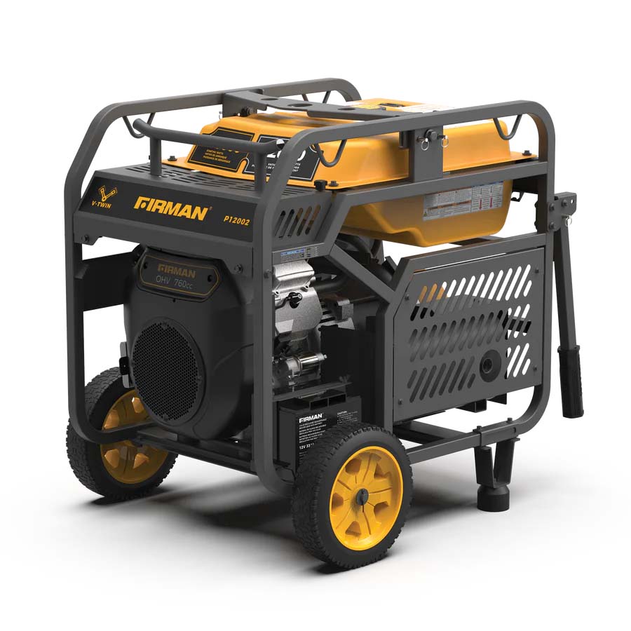 Firman P12002 Gasoline 12000W/15000W Portable Generator | Electric Start | 120/240V | CO Alert