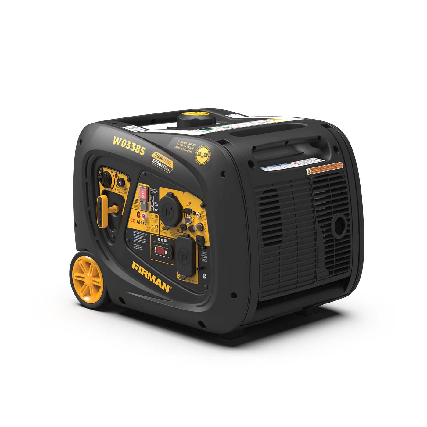 Firman W03385 Gasoline 3300W/3650W Inverter Portable Generator  | Electric Start | CO Alert