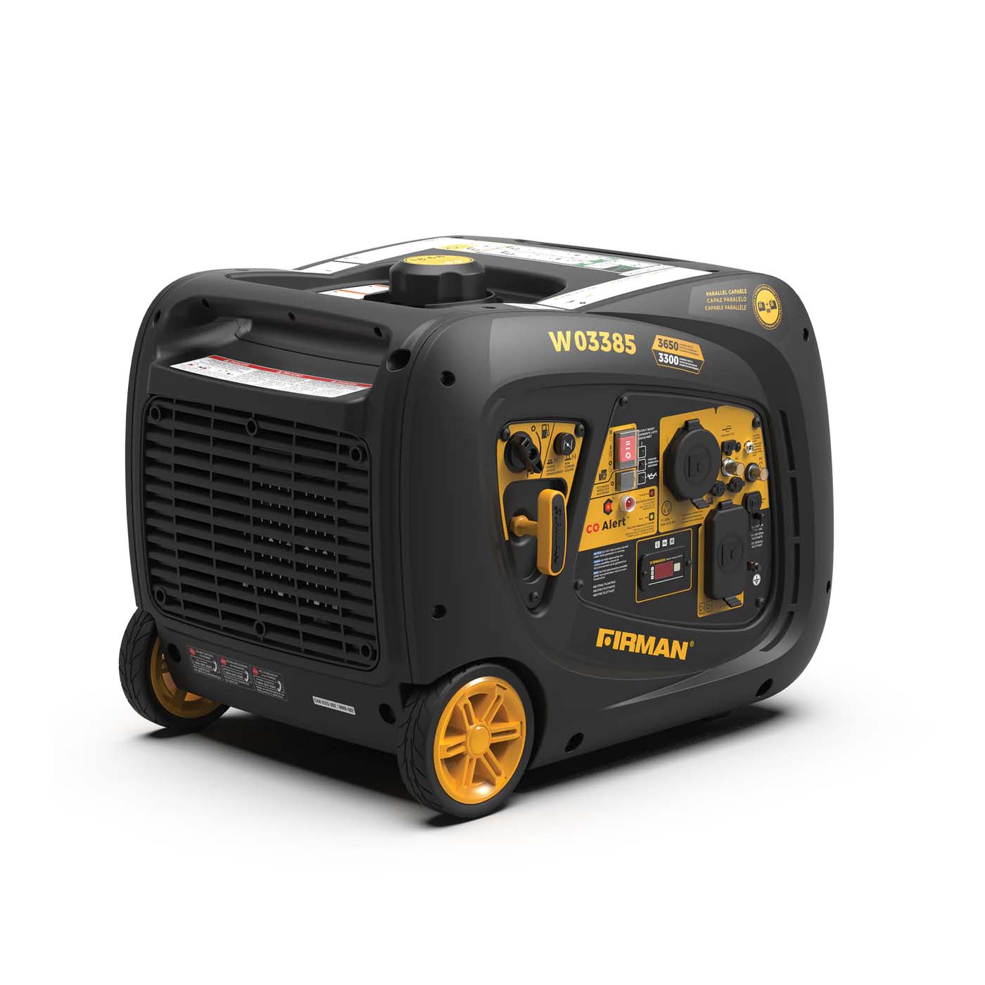 Firman W03385 Gasoline 3300W/3650W Inverter Portable Generator  | Electric Start | CO Alert