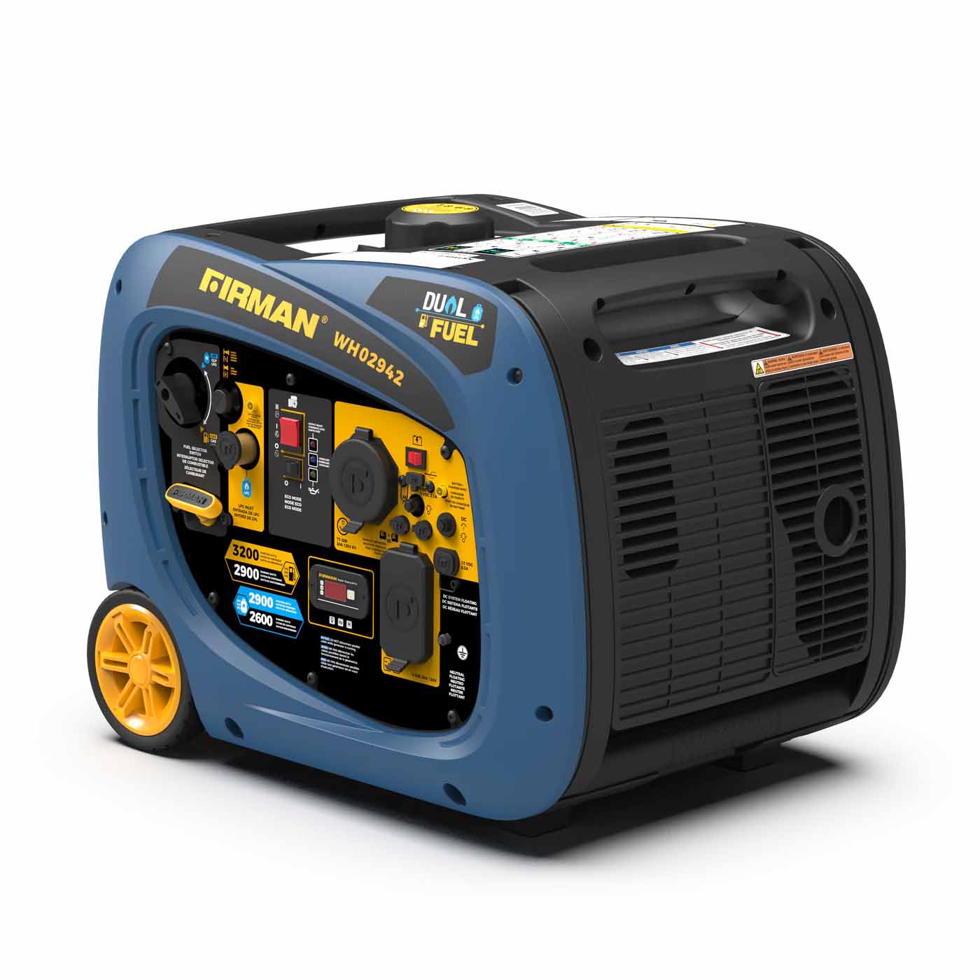 Firman WH02942 Dual Fuel 2900W/3200W Inverter Portable Generator | Electric Start