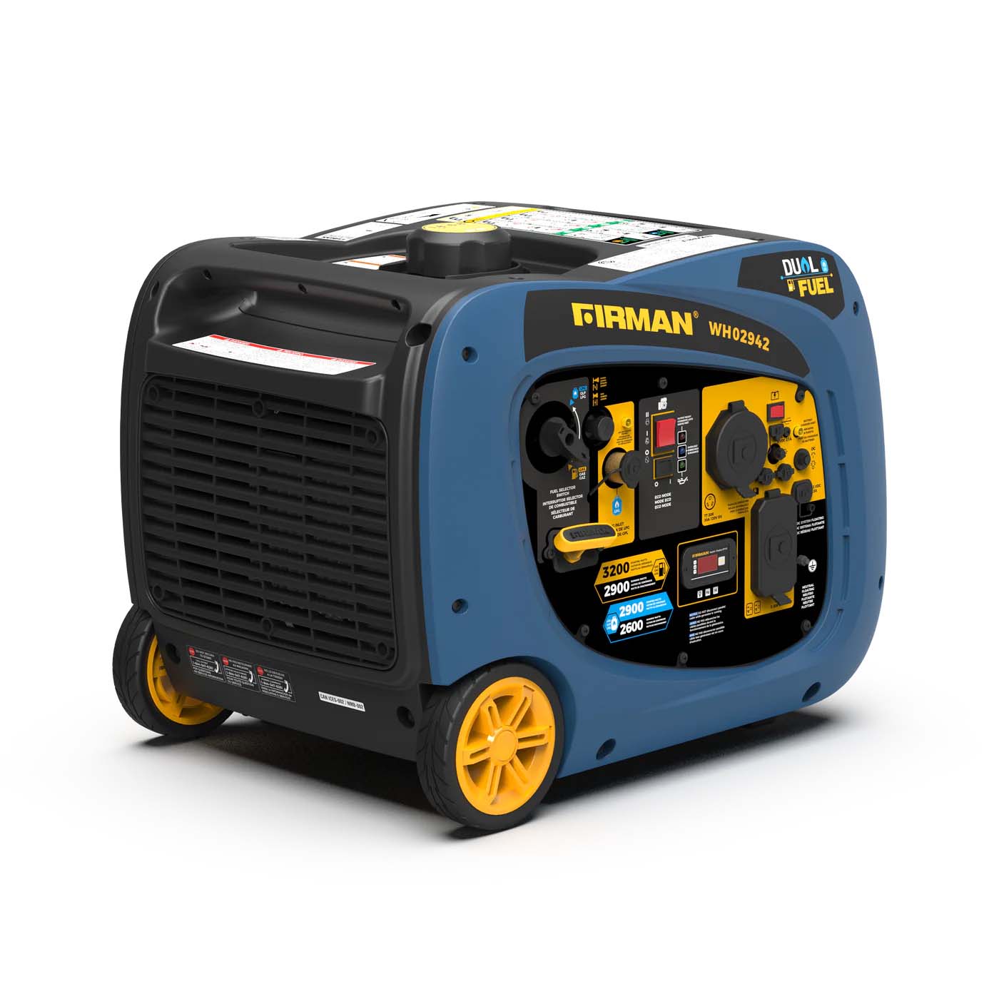 Firman WH02942 Dual Fuel 2900W/3200W Inverter Portable Generator | Electric Start