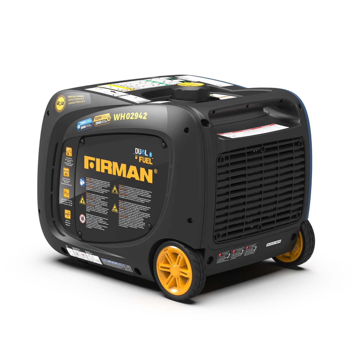 Firman WH02942 Dual Fuel 2900W/3200W Inverter Portable Generator | Electric Start