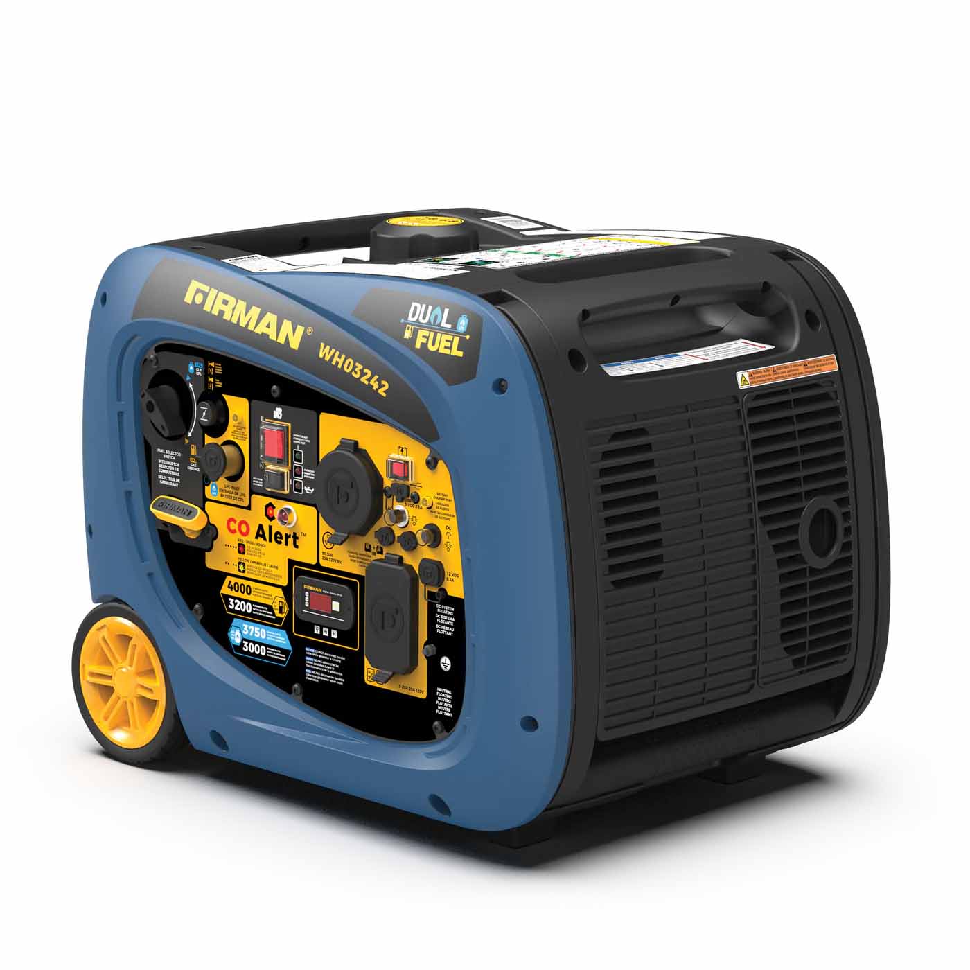 Firman WH03242 Dual Fuel 3200W/4000W Inverter Portable Generator | Electric Start | CO Alert