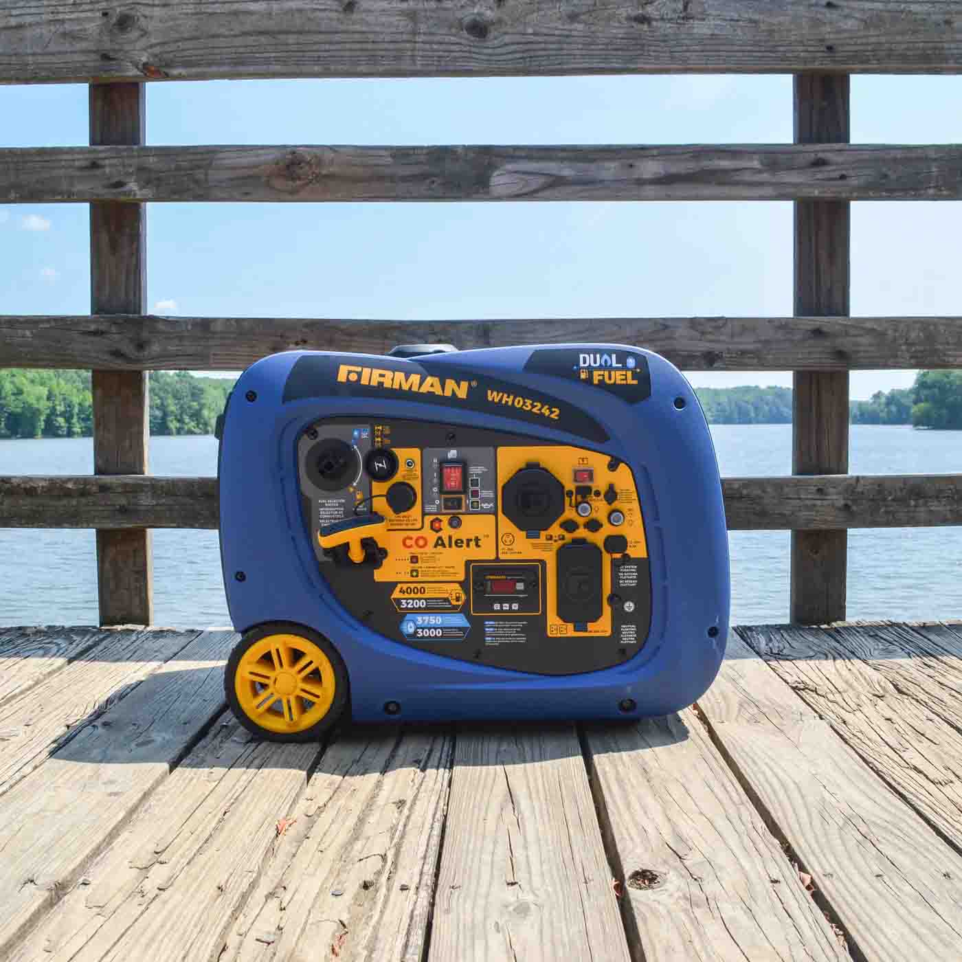 Firman WH03242 Dual Fuel 3200W/4000W Inverter Portable Generator | Electric Start | CO Alert