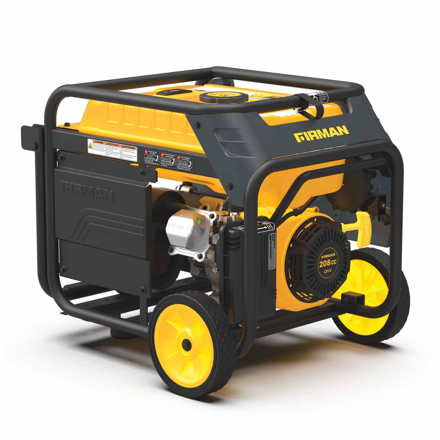 Firman H03654 Dual Fuel 3650W/4550W Portable Generator | Electric Start | 120/240V | CO Alert