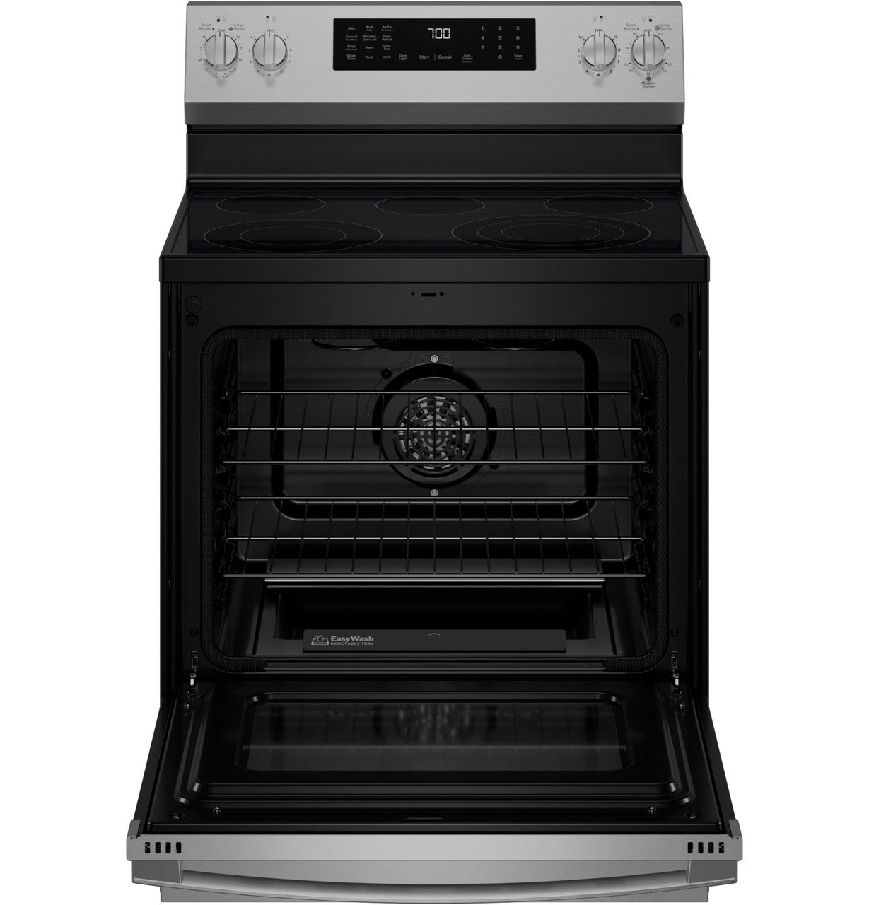 GE Profile™ ENERGY STAR® 30” Smart Free-Standing Electric Convection Range with No Preheat Air Fry and EasyWash™ Oven Tray