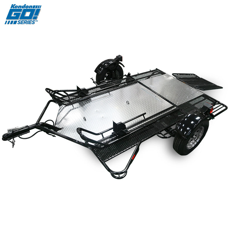 Go! Series Dual Rail Ride-Up Folding Motorcycle Trailer
