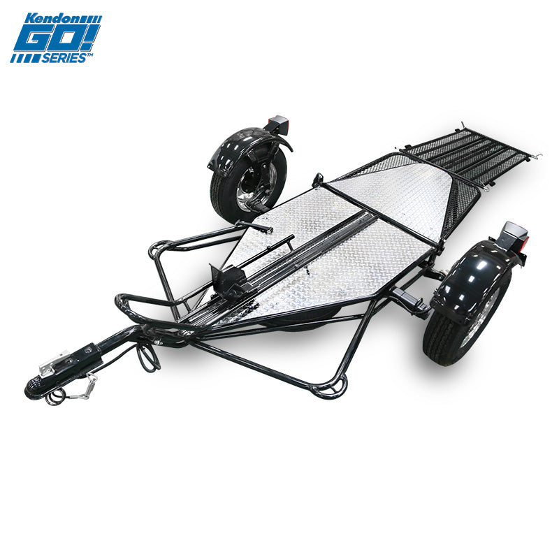 Go! Series Single Rail Ride-Up Folding Motorcycle Trailer