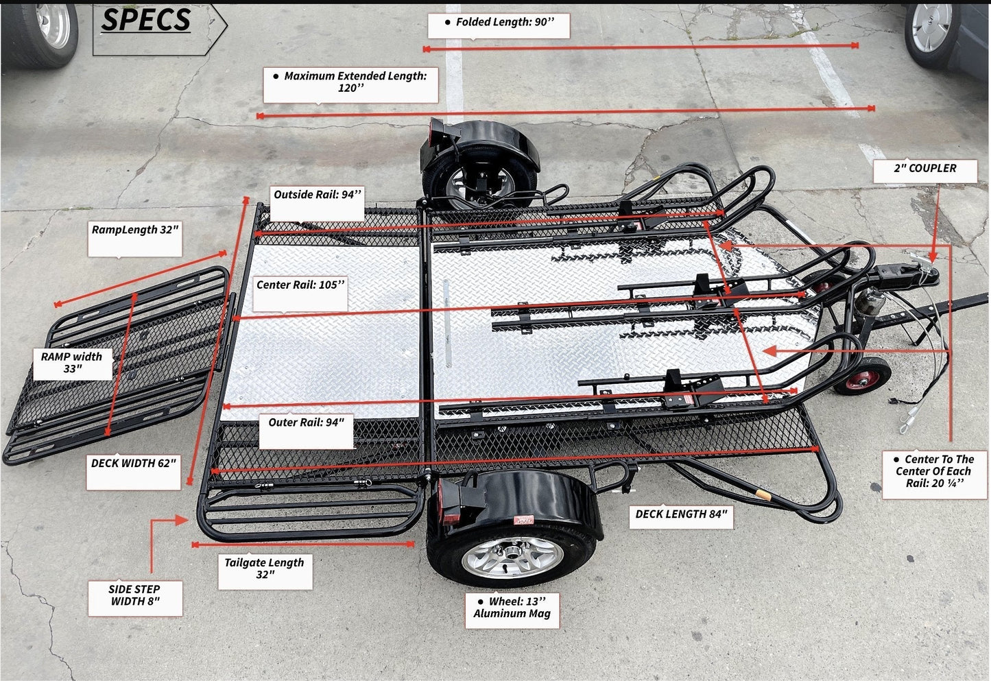 Trinity MT3 Motorcycle Trailer