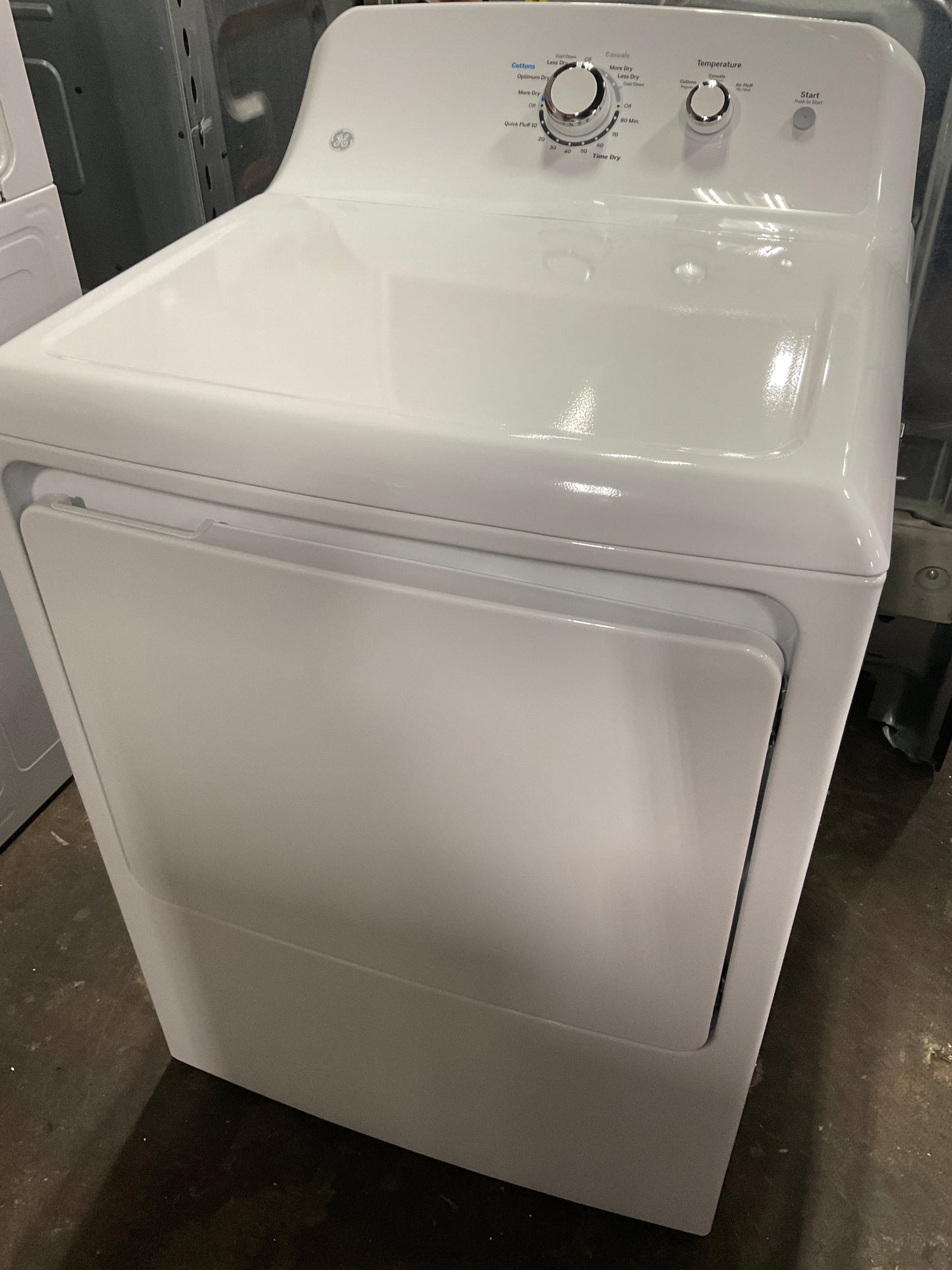 GE 6.2 cu. ft. Capacity Electric Dryer with Up To 120 ft. Venting and Shallow Depth