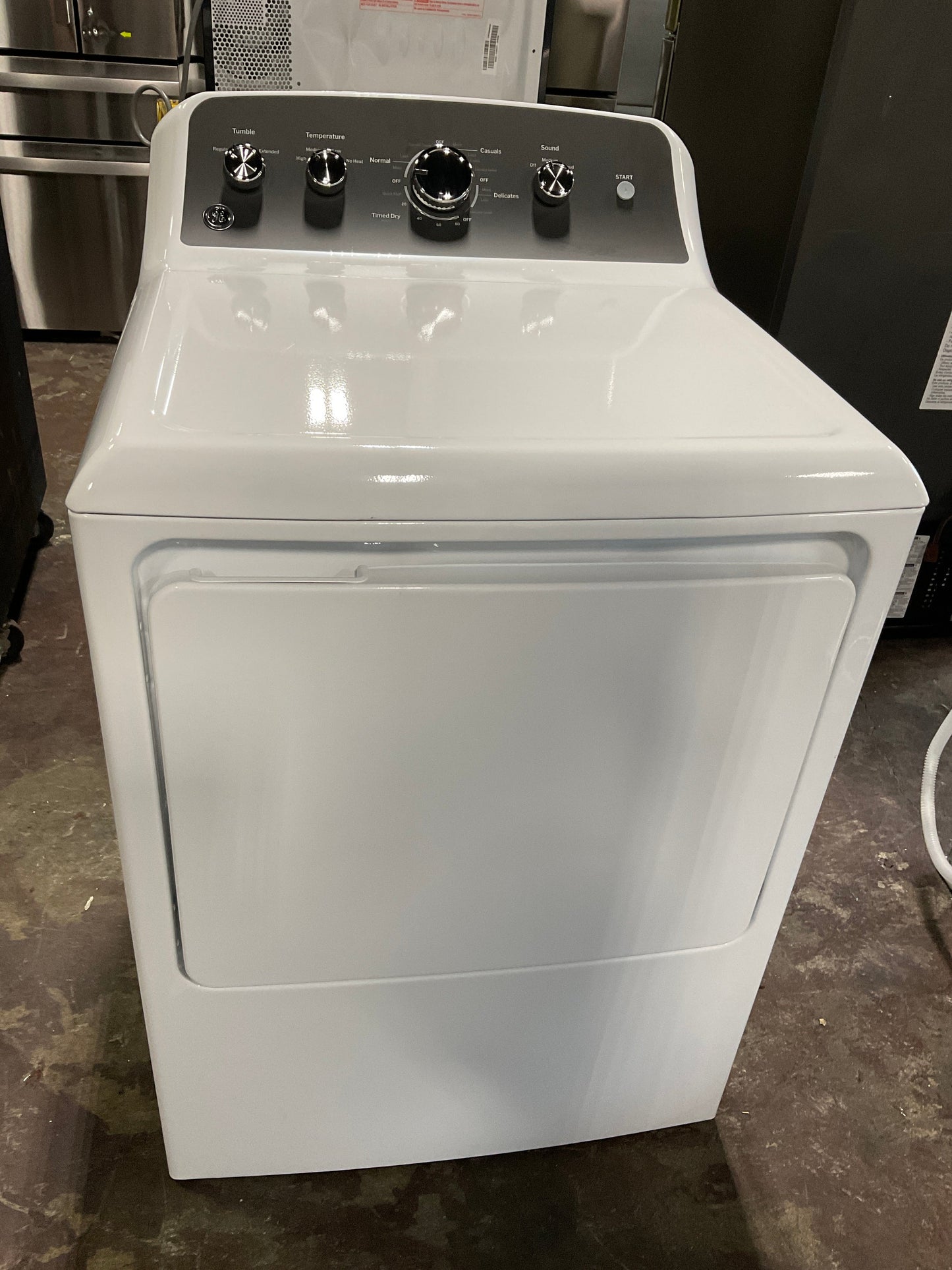 GE GE® 7.2 cu. ft. Capacity Electric Dryer with Up To 120 ft. Venting and Extended Tumble