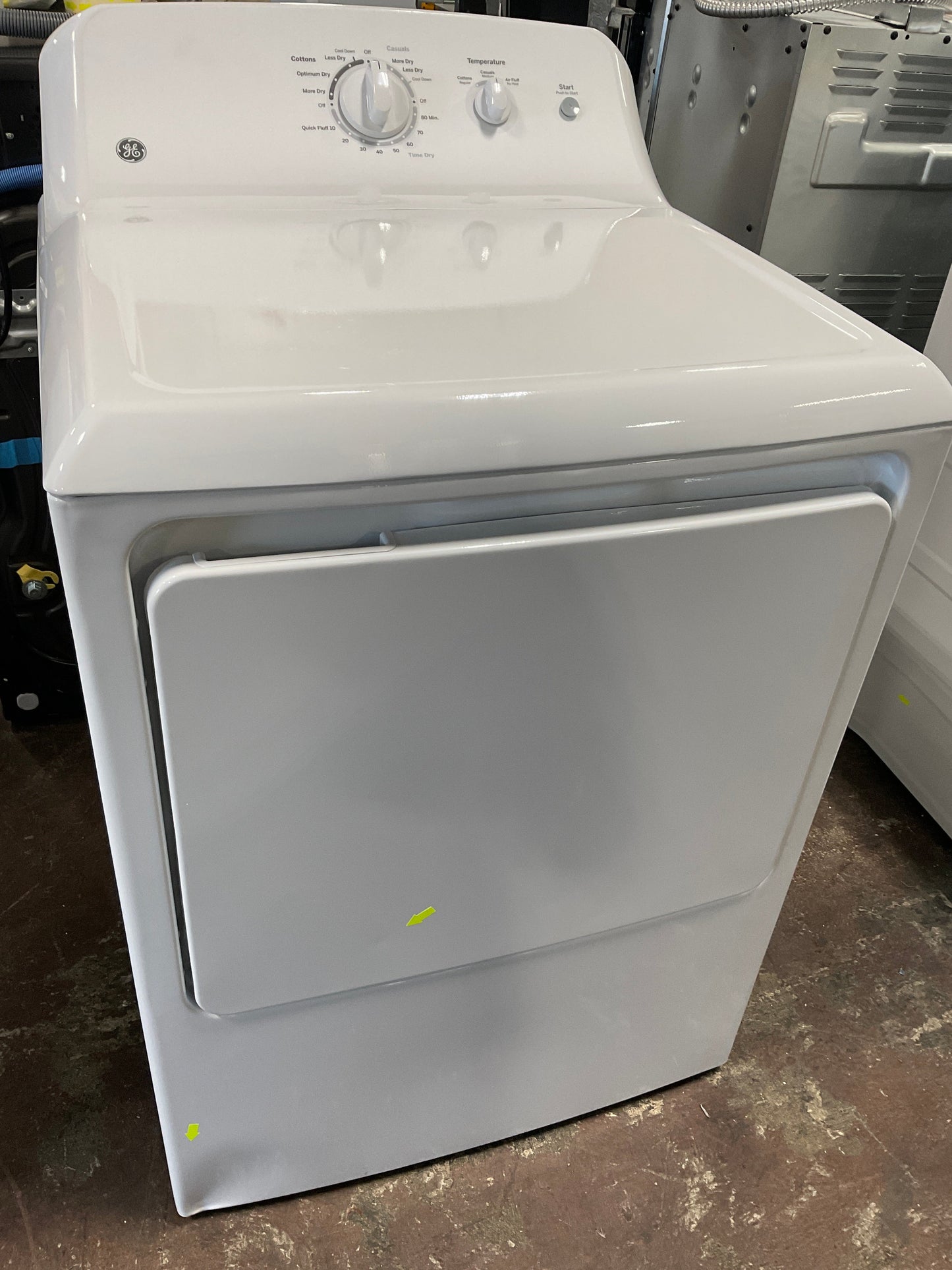 GE 6.2 cu. ft. Capacity Electric Dryer with Up To 120 ft. Venting and Shallow Depth