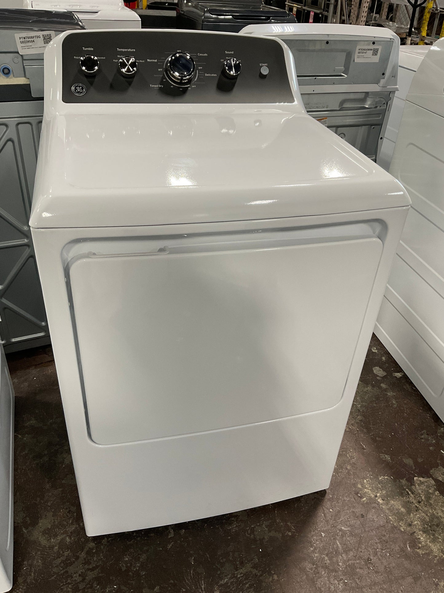 GE GE® 7.2 cu. ft. Capacity Electric Dryer with Up To 120 ft. Venting and Extended Tumble