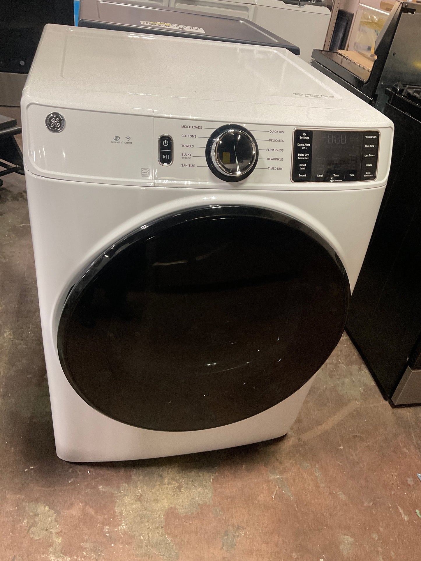 GE GE® ENERGY STAR® 7.8 cu. ft. Capacity Smart Front Load Electric Dryer with Sanitize Cycle