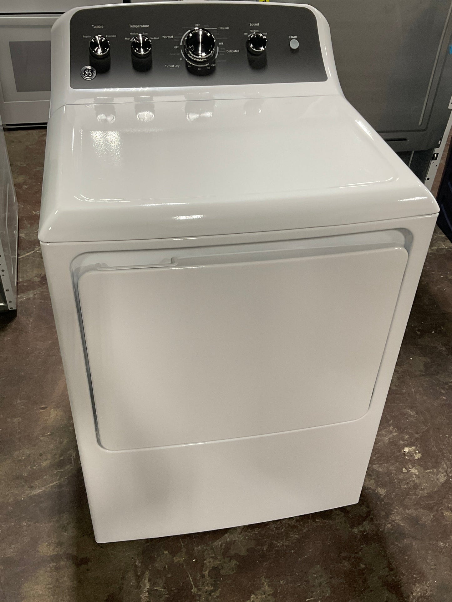 GE GE® 7.2 cu. ft. Capacity Electric Dryer with Up To 120 ft. Venting and Extended Tumble