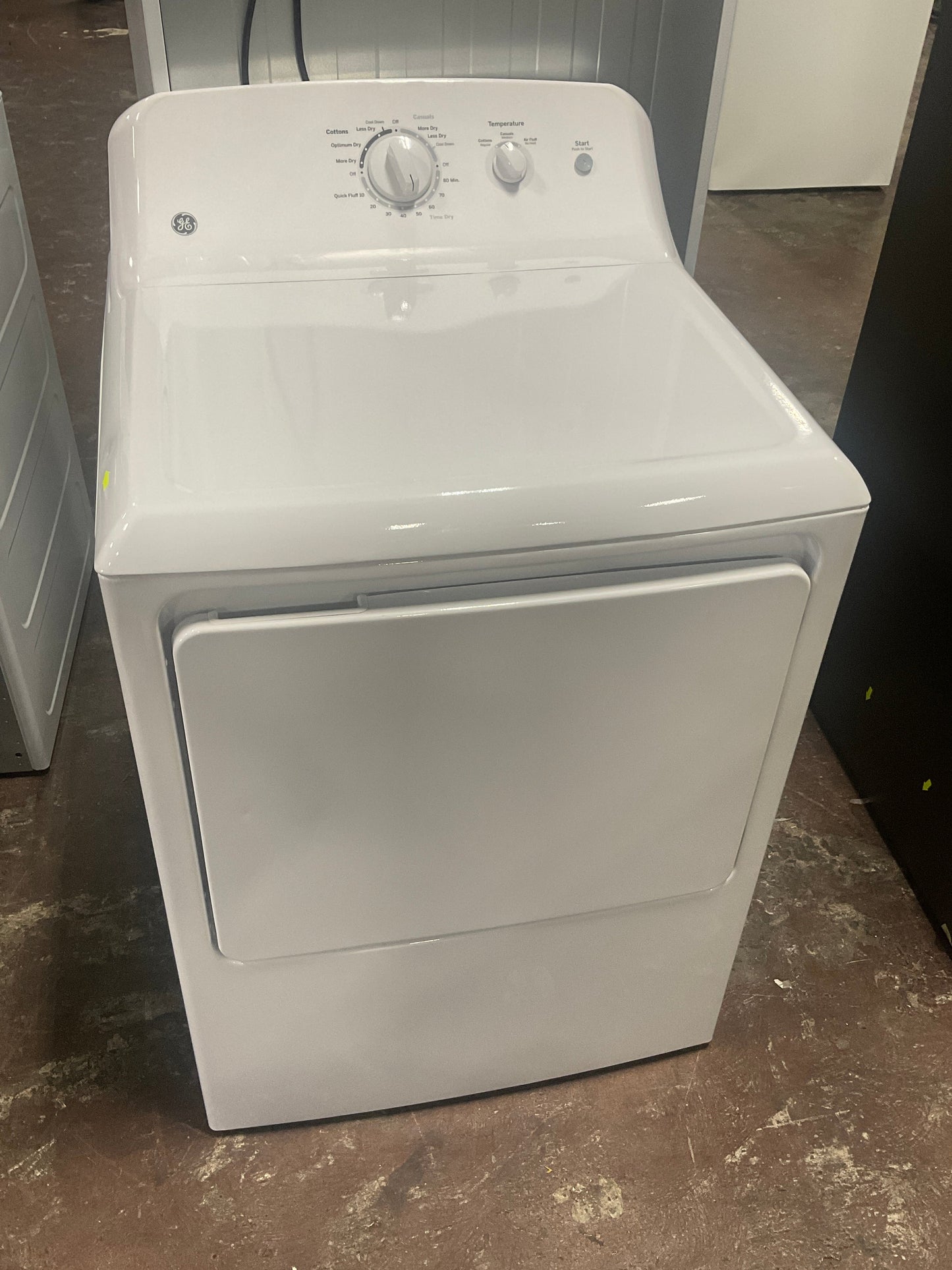 GE 6.2 cu. ft. Capacity Electric Dryer with Up To 120 ft. Venting and Shallow Depth