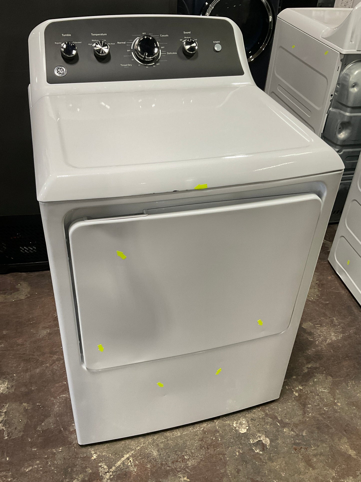 GE GE® 7.2 cu. ft. Capacity Electric Dryer with Up To 120 ft. Venting and Extended Tumble