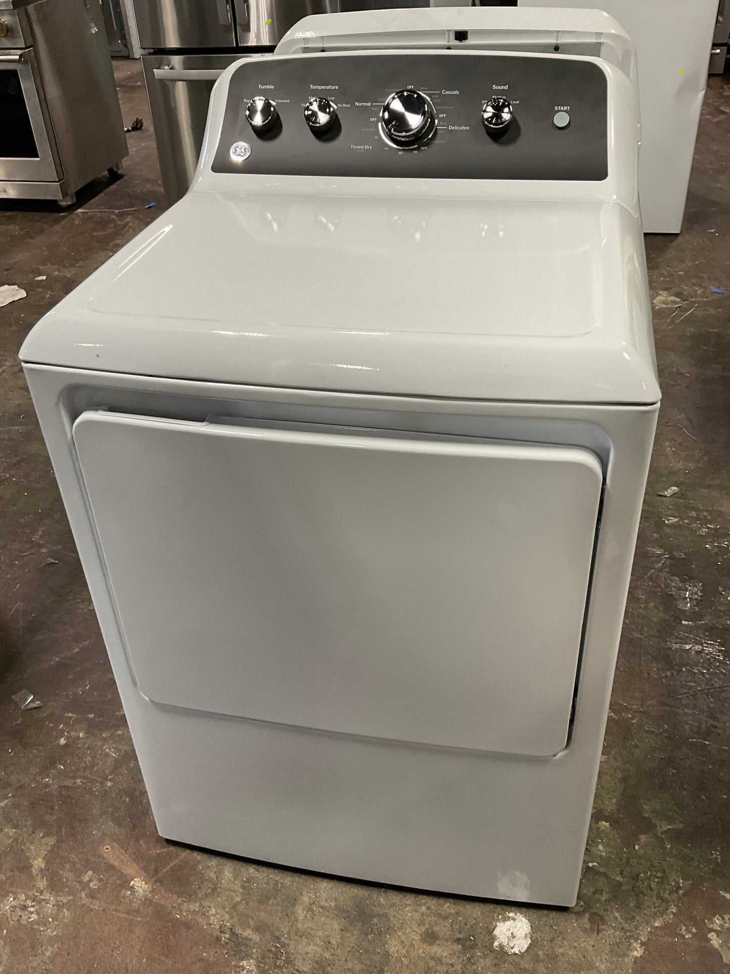 GE GE® 7.2 cu. ft. Capacity Electric Dryer with Up To 120 ft. Venting and Extended Tumble
