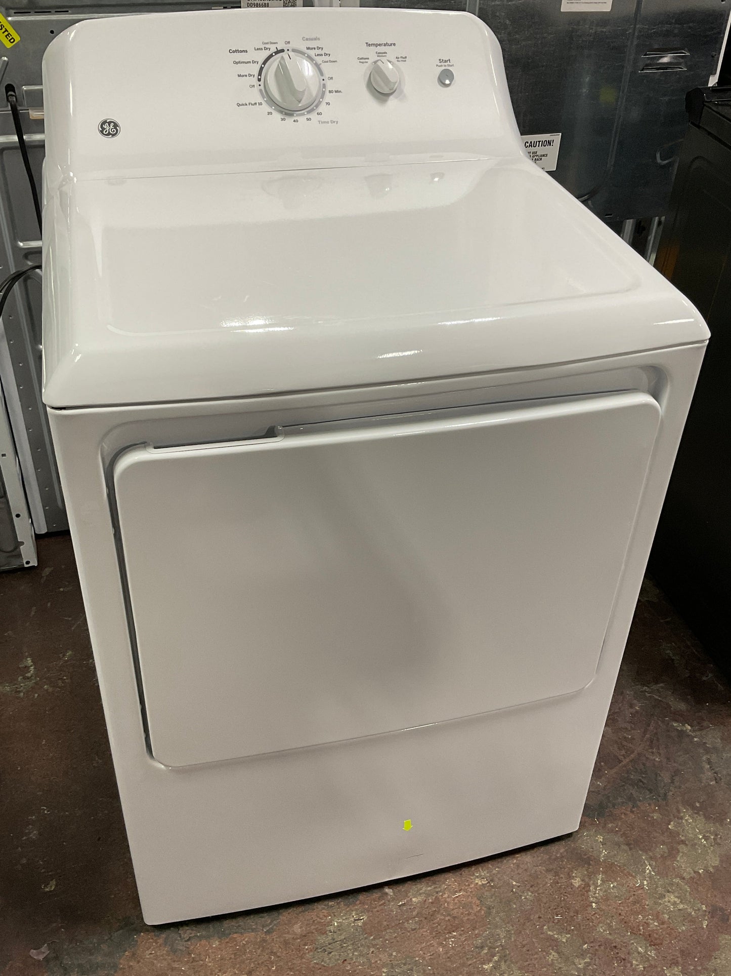 GE 6.2 cu. ft. Capacity Electric Dryer with Up To 120 ft. Venting and Shallow Depth