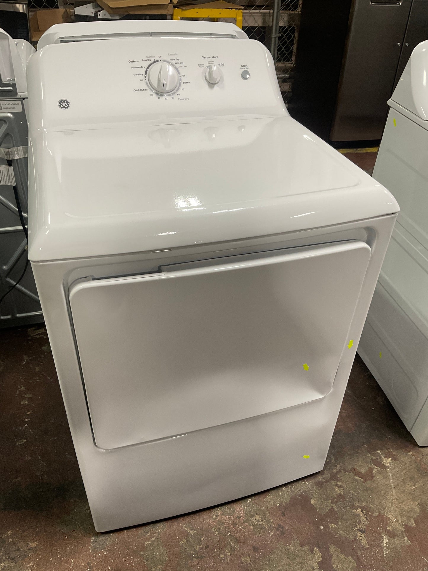 GE 6.2 cu. ft. Capacity Electric Dryer with Up To 120 ft. Venting and Shallow Depth